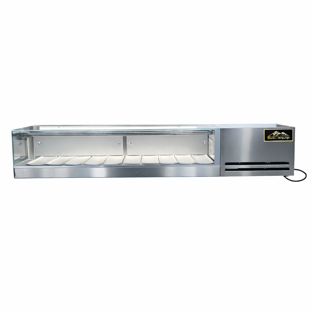 Sous-équipement, vitrine réfrigérée à sushis de 1,5 m (59,06 po x 16,3 po x 11,8 po) - SSC-150
