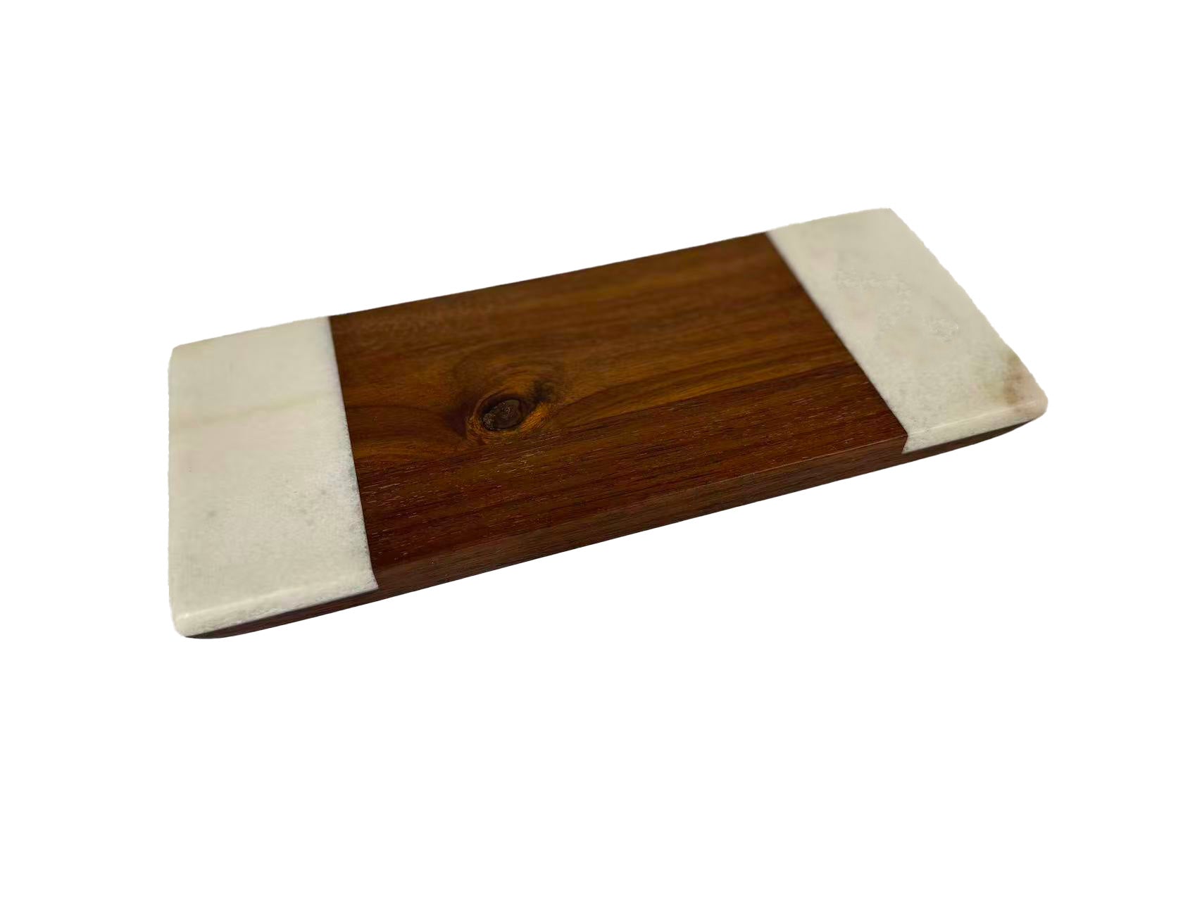 Chefco, Rectangular wooden plate with white slate ends (ST-S3990)