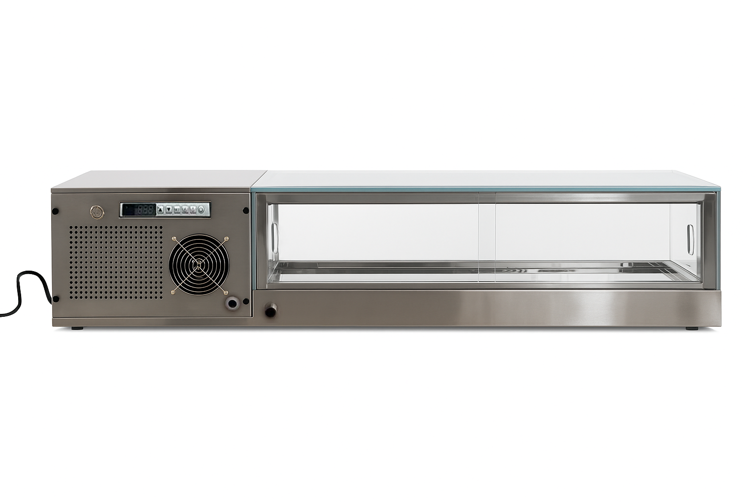 Sub-equip, SSC-122-R, Refrigerated Sushi Display Case 48" - Right Side Compressor - Chefcoca