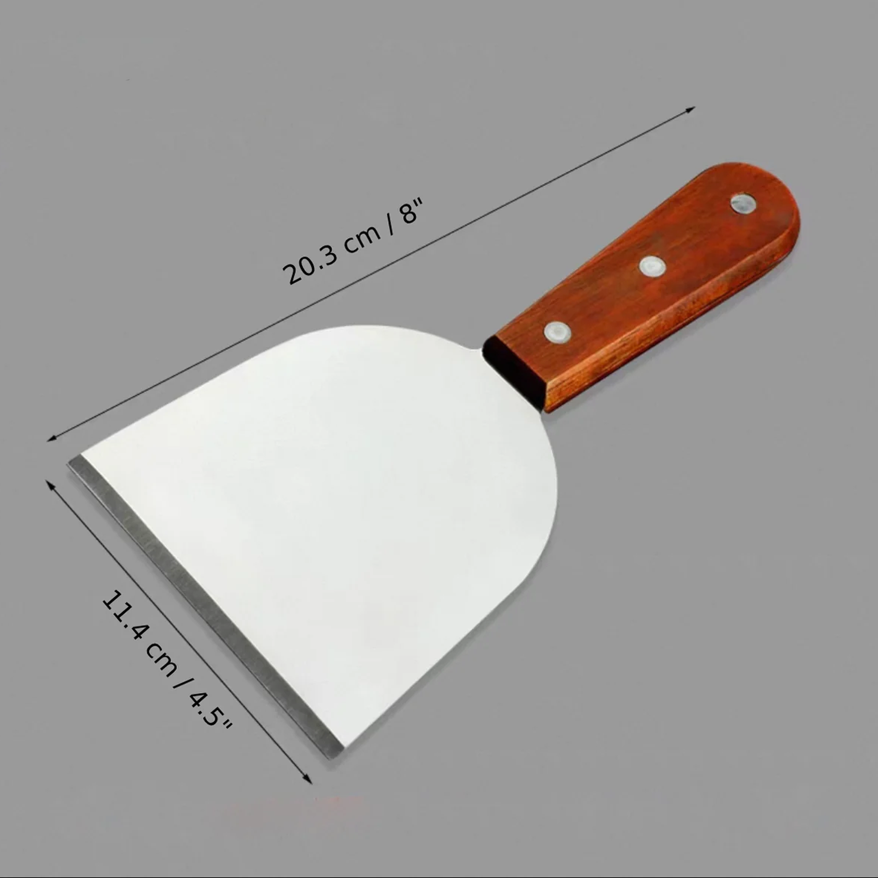 Teppanyaki Turner Wooden Handle, 4.5"x8" (TN478)