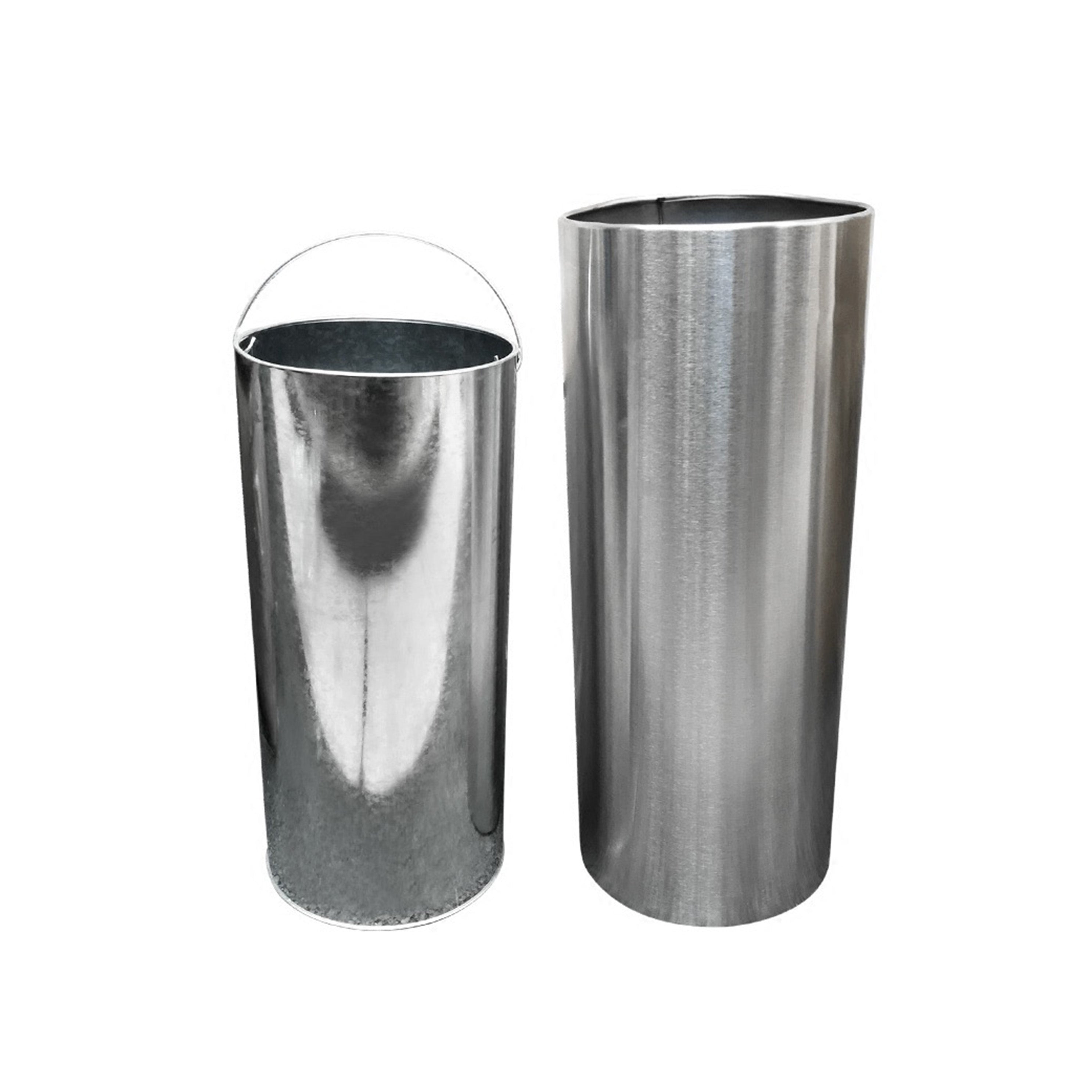 Poubelle ronde en acier inoxydable avec couvercle basculant (STC-380)