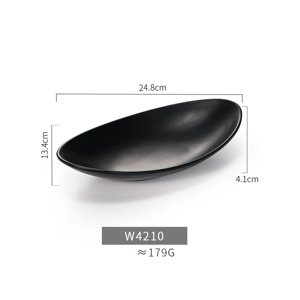 Black Matte Oval Melamine Plate (W4207 - W4210)