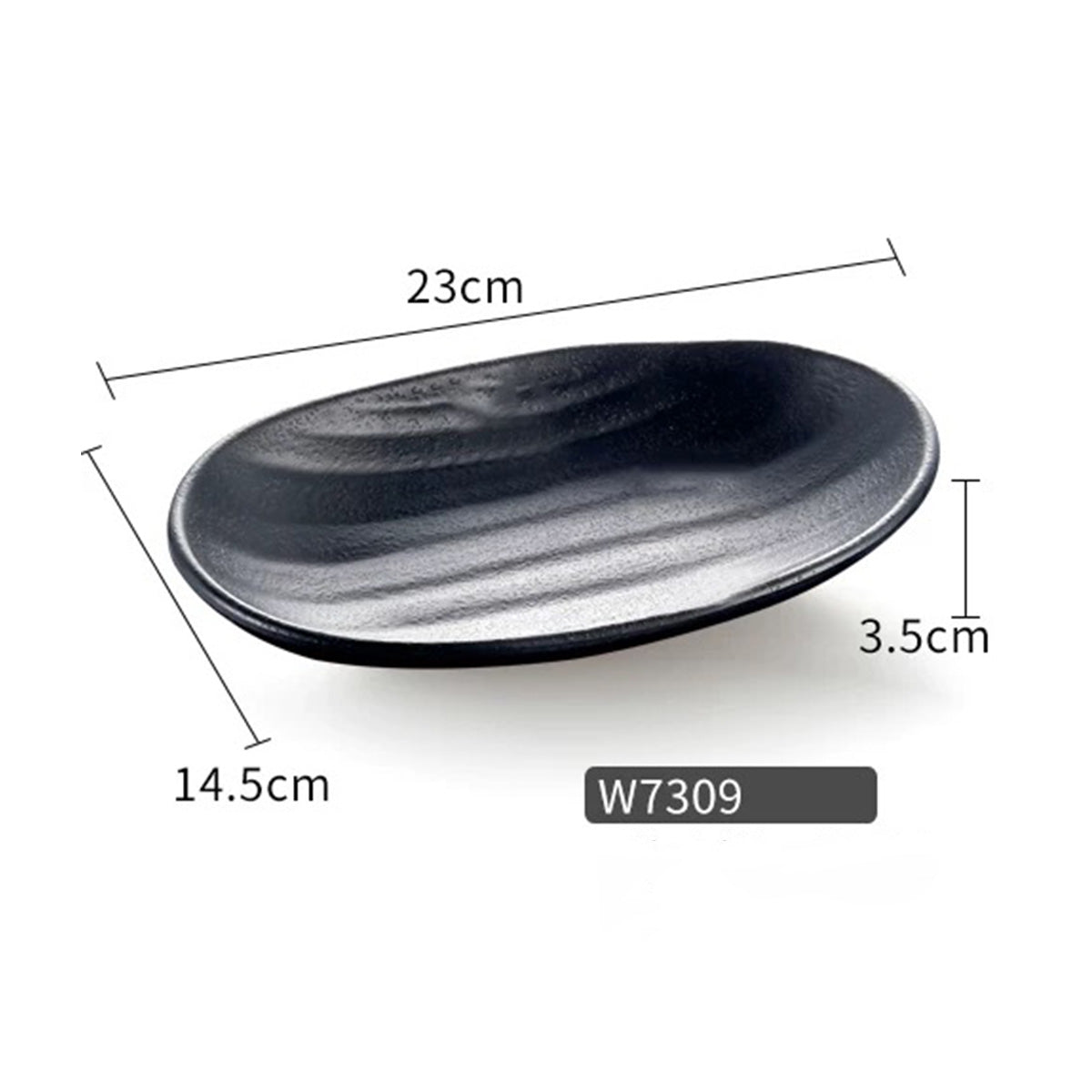 Linear Pattern Oval Melamine Plate (W7307 - W7309)