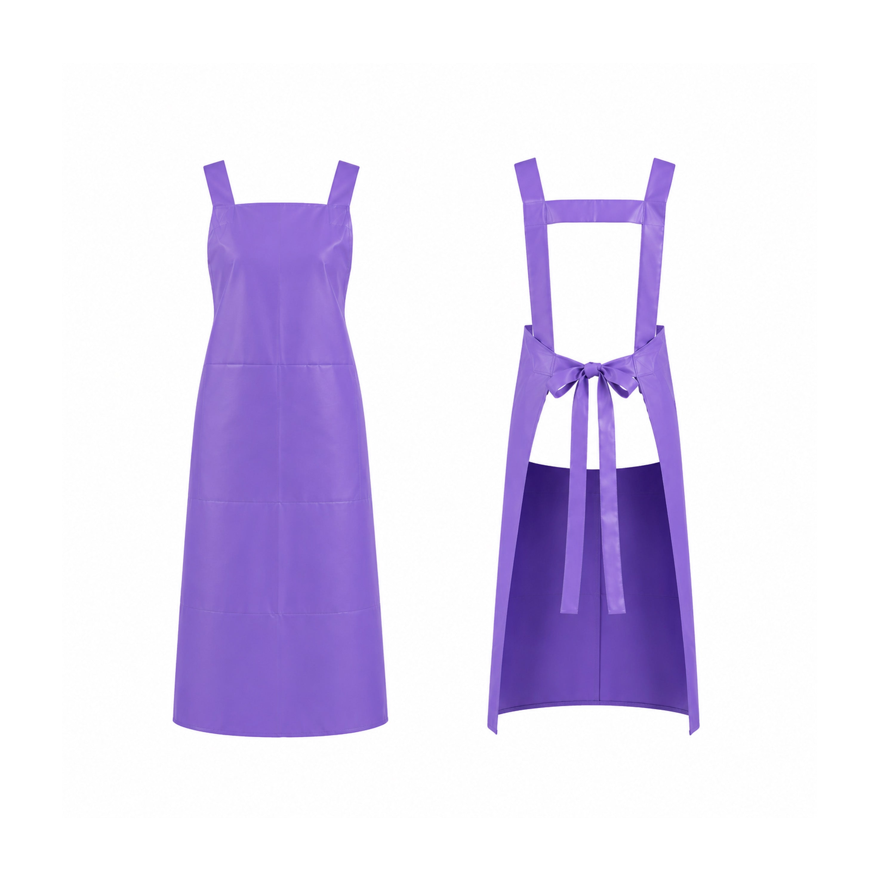 CHEFCO,PA-4332PP,Waterproof Lightweight Apron  for Dishwashing Cleaning-Purple,H Shape Back,43"x 31"