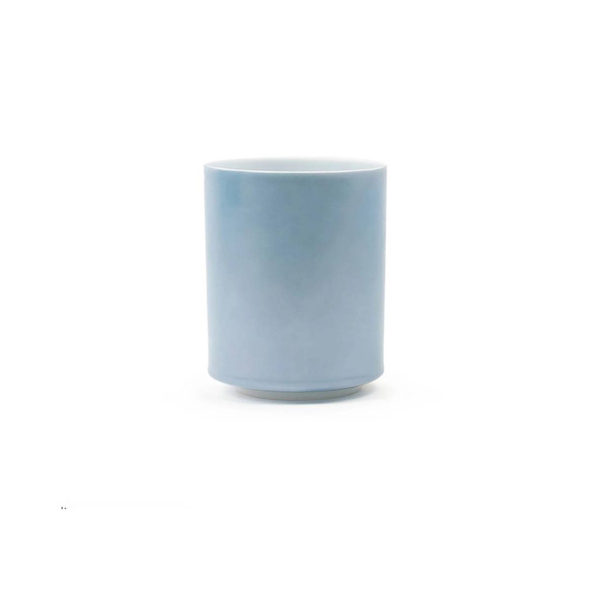 2.7" Dia Melamine Cup, Light Blue Plate with White Bottom (CT-031)