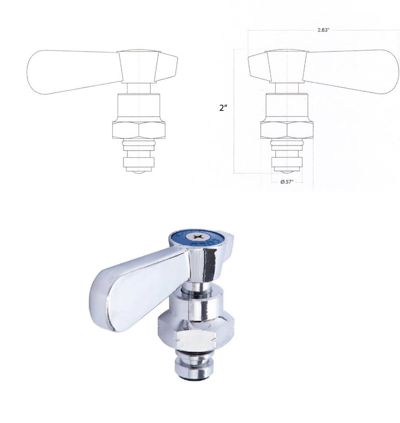 Robinet mural avec entraxe de 8 po et bec pivotant de 12 po/16 po avec cartouches en céramique