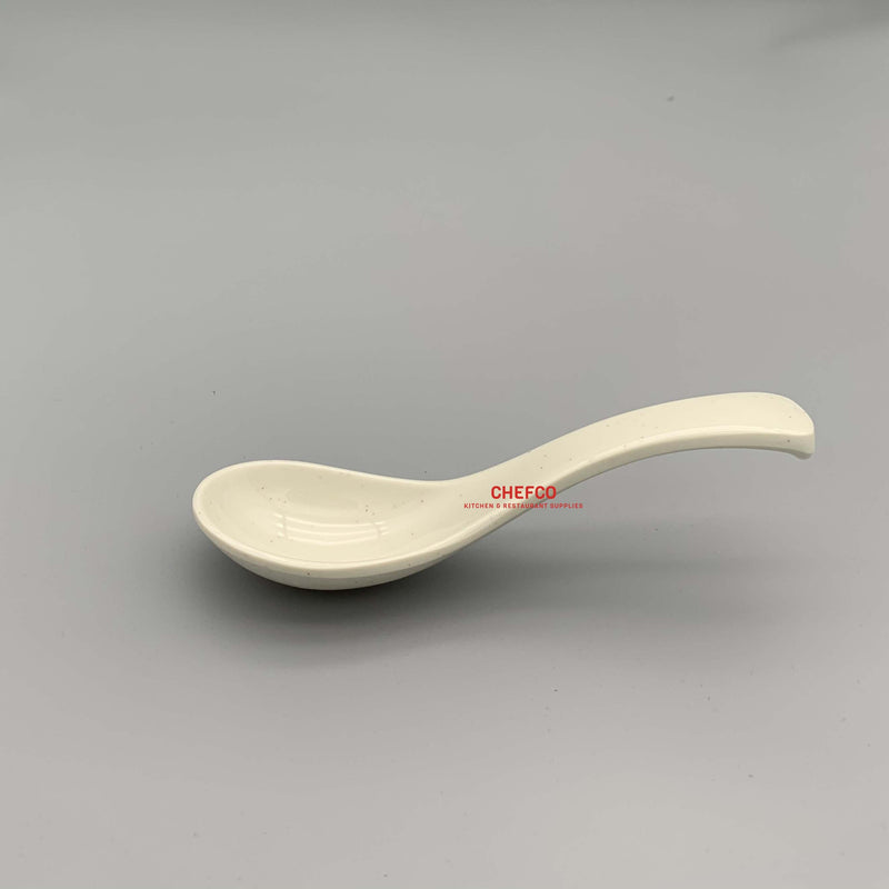 Beige Speckled Melamine Soup Spoon (09006BE)