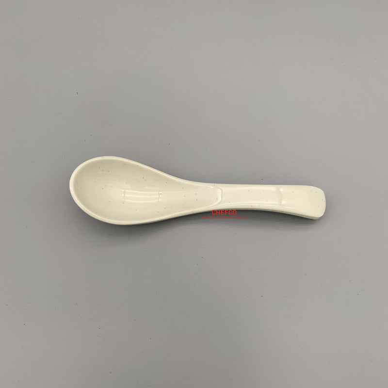 Beige Speckled Melamine Soup Spoon (09006BE)