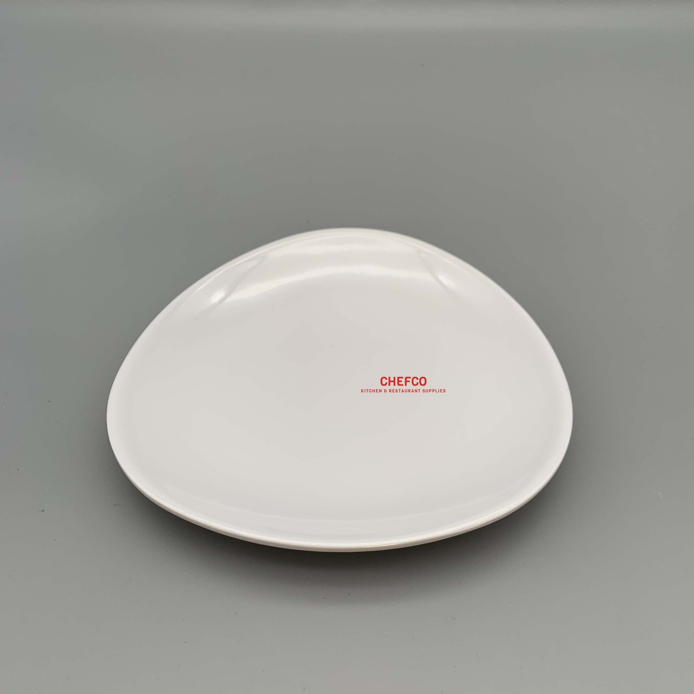 7" White Triangular Melamine Plate (1307)