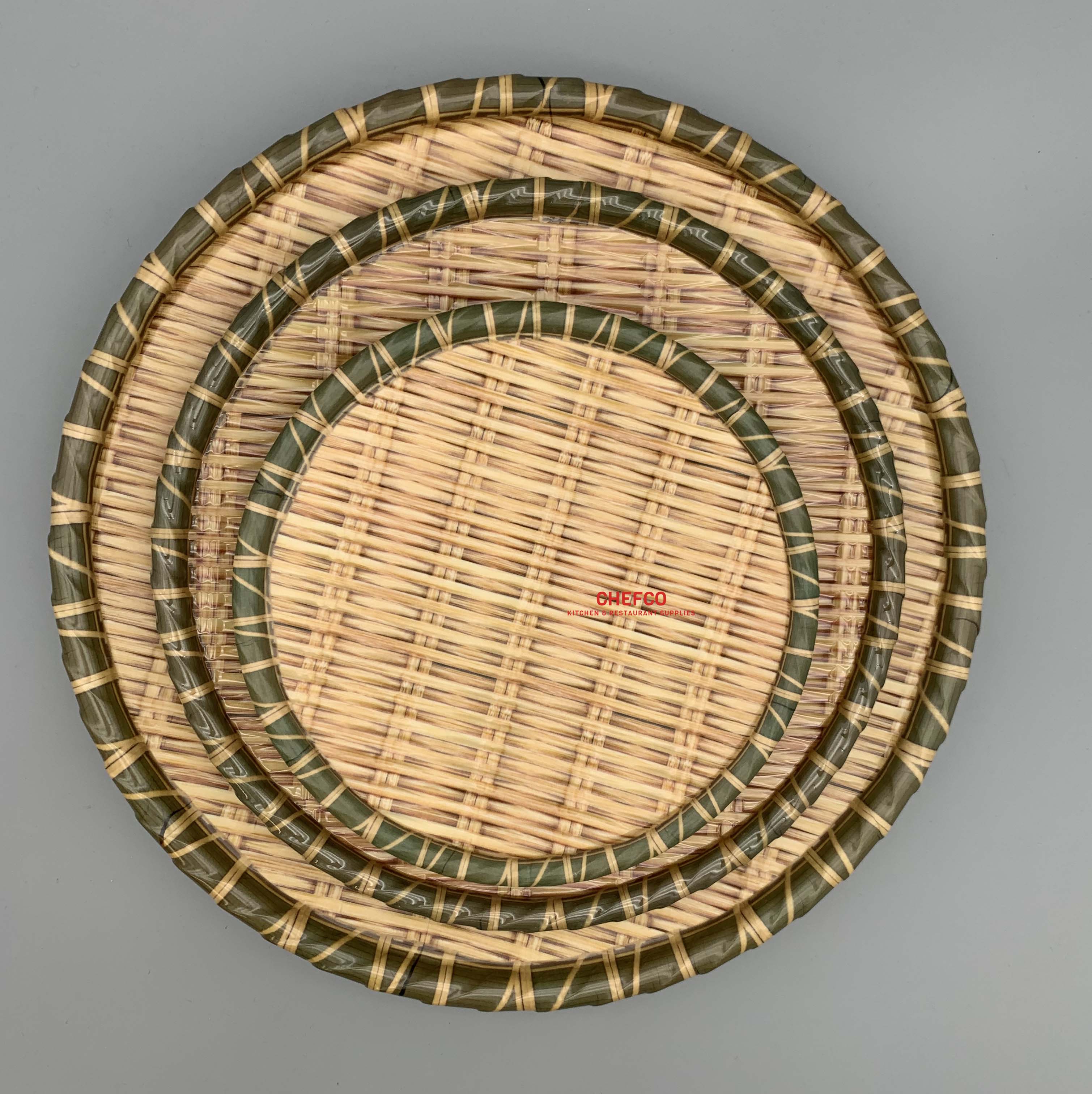 Round Melamine Rattan Style Plate (13809-07G，13809-12G) - Chefcoca