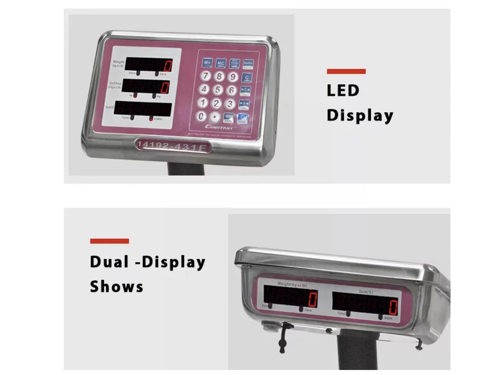 Electronic digital Price Computing Platform Scale stainless steel Bench Scale 300kg/100g