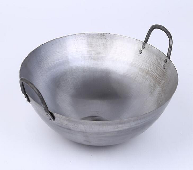 Hand Hammered Carbon Steel Cantonese Style Wok (16"-32" Dia.)