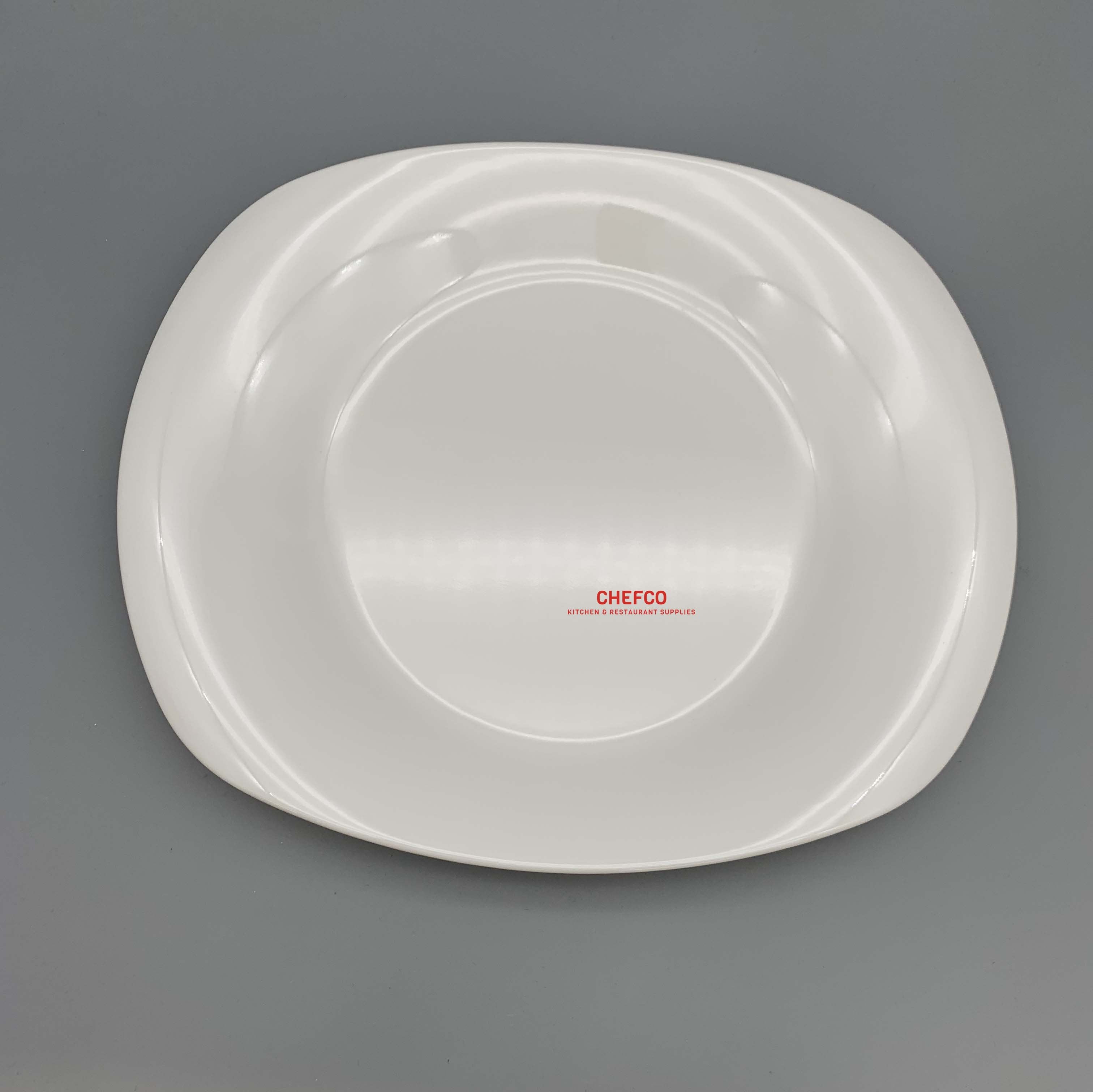 White Oval Melamine Plate (17-7613)