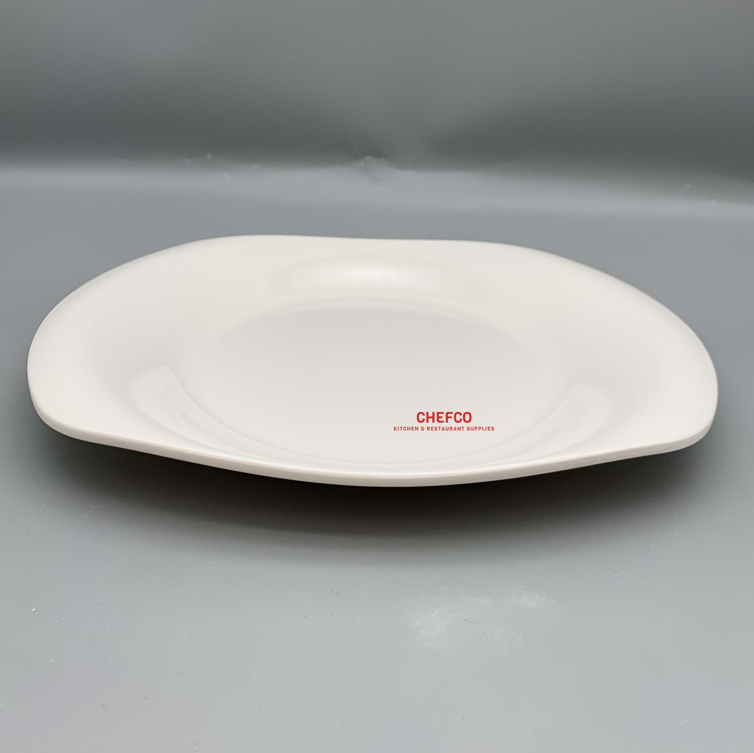 White Oval Melamine Plate (17-7613)