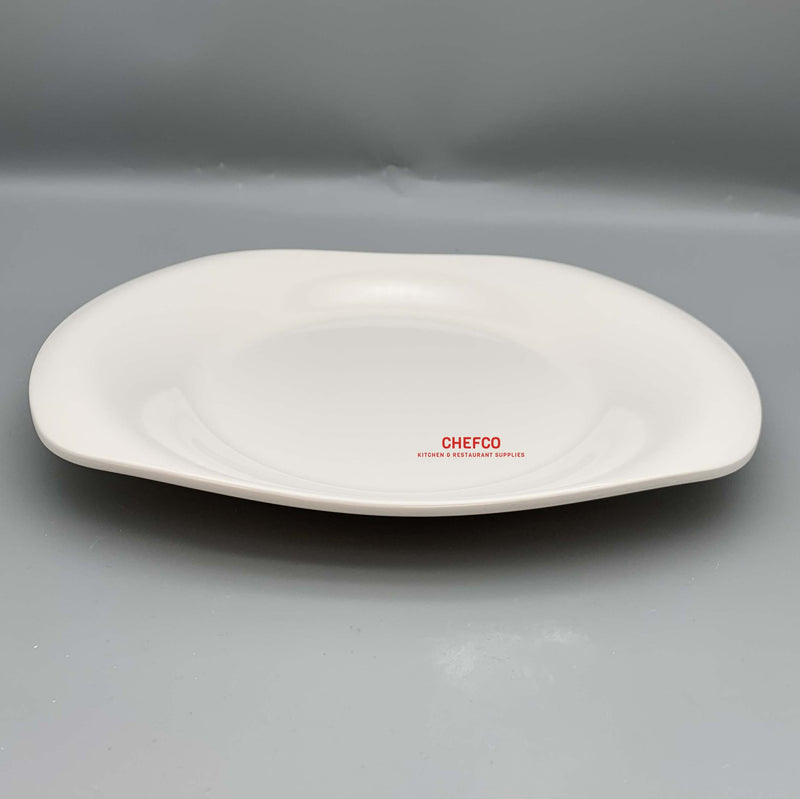 White Oval Melamine Plate (17-7613)