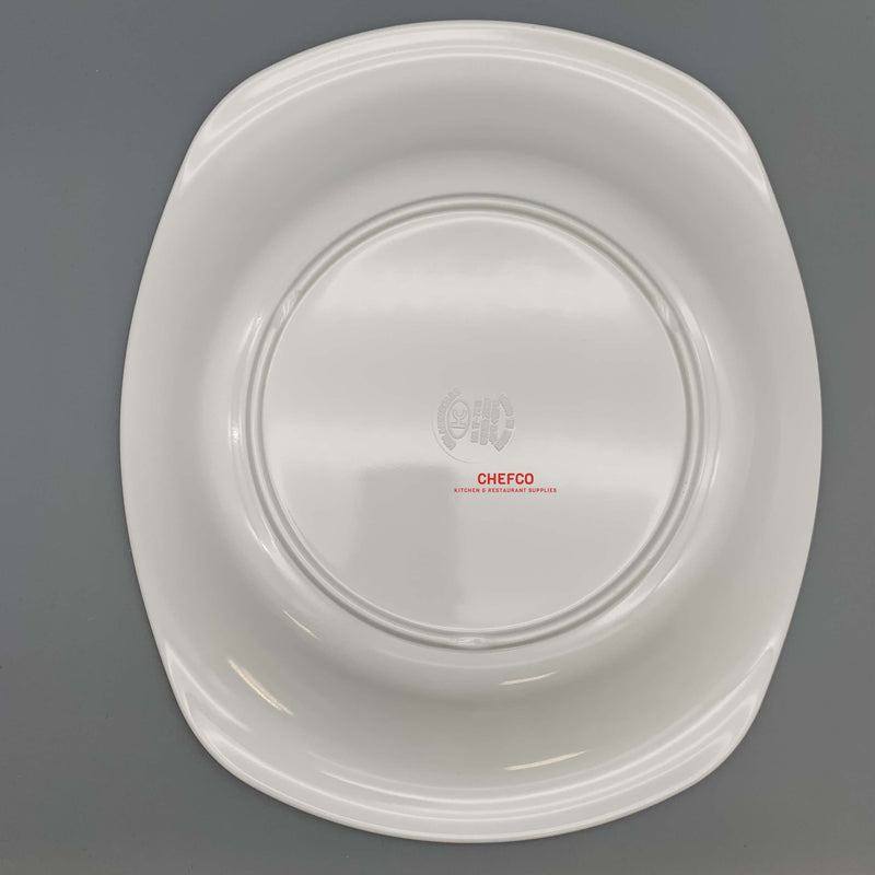 White Oval Melamine Plate (17-7613)