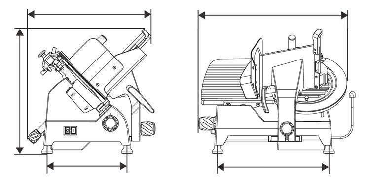 Sub-equip 1A-FS412 Anodized Elite 12" Blade Heavy-Duty Meat Slicer