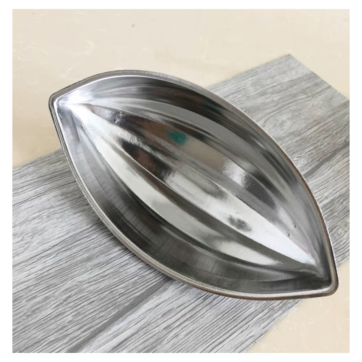 Stainless Steel Olive Oval Mold with Handle (16.3cmL x 8.8cmW x 7cmH) - Chefcoca