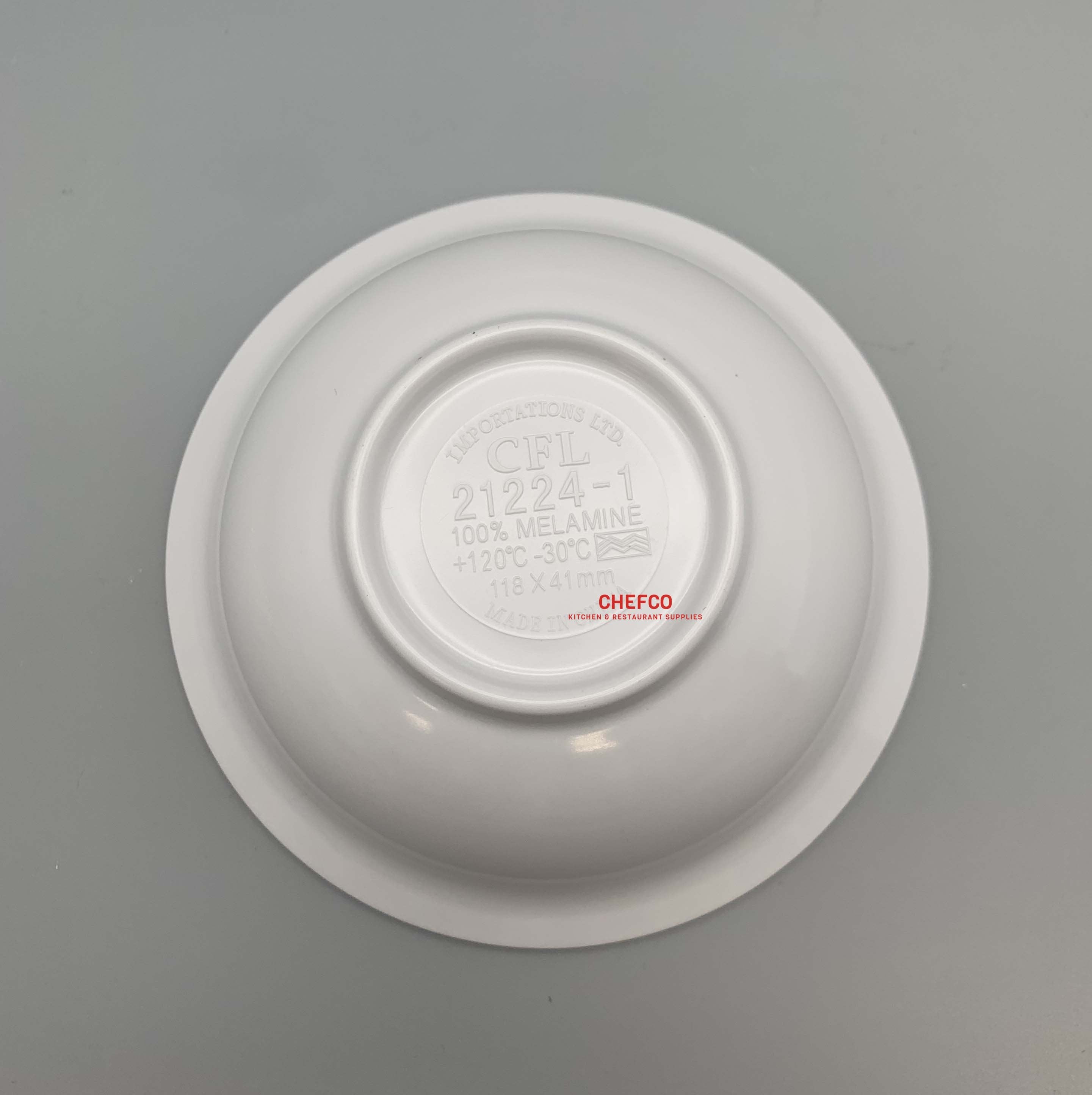 White Shallow Melamine Bowl (21224-1) - Chefcoca