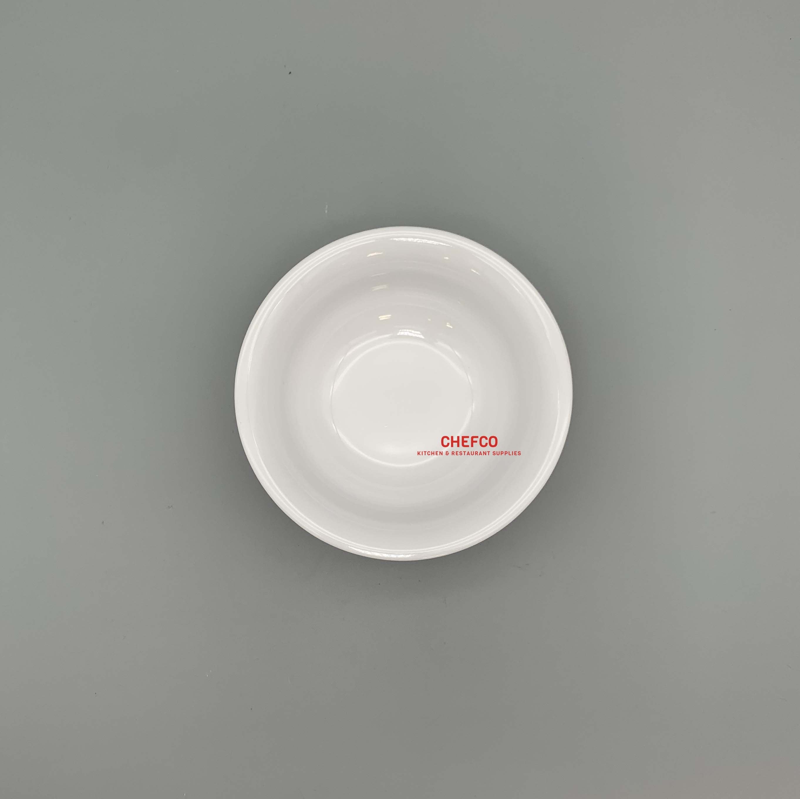 White Shallow Melamine Bowl (21224-1) - Chefcoca