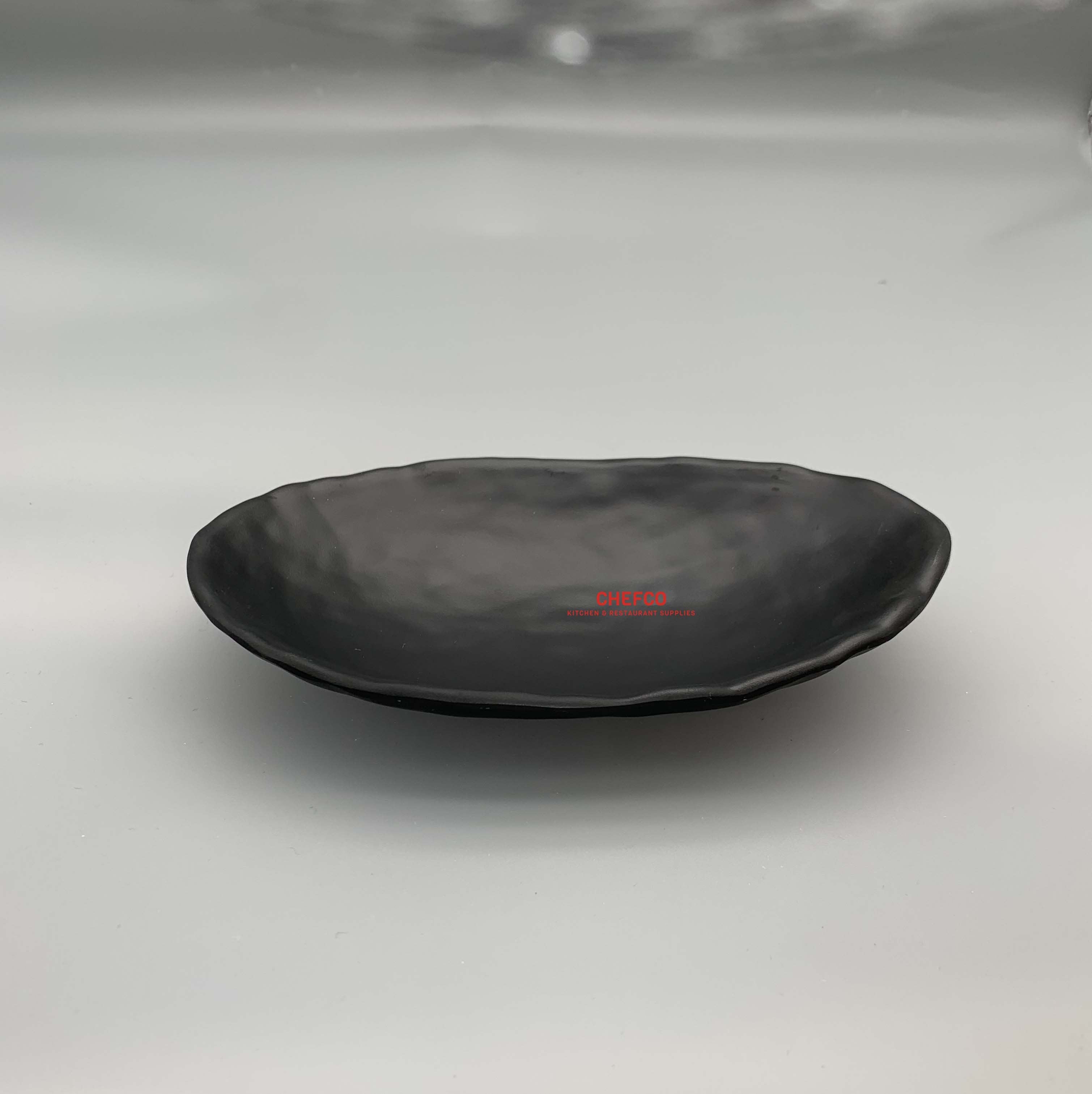 Black Oval Dimpled Melamine Plate (2275) - Chefcoca