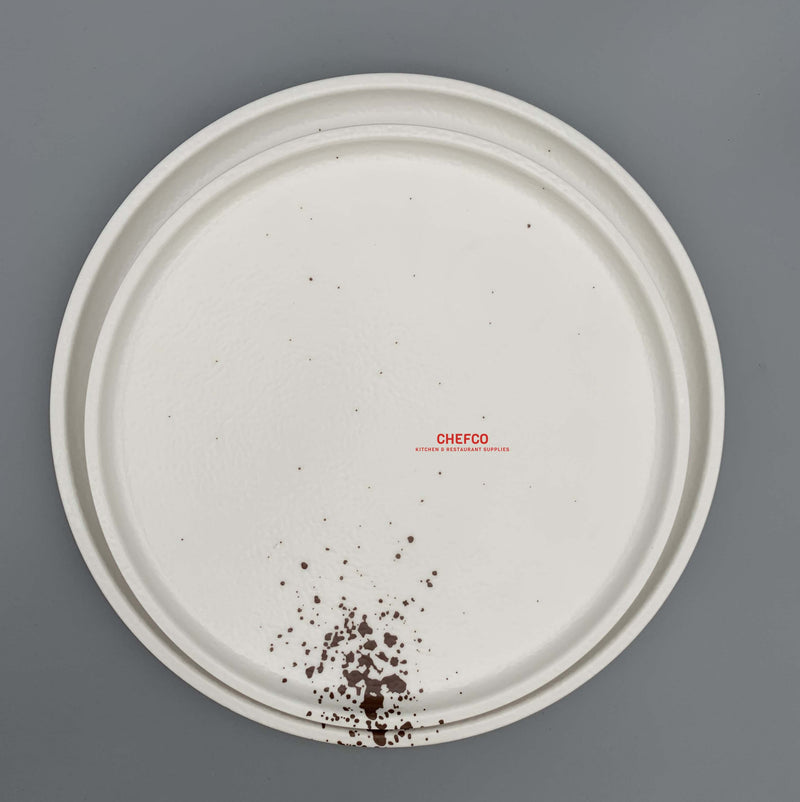 White Melamine Spotted Design Plate (25-010，33436)