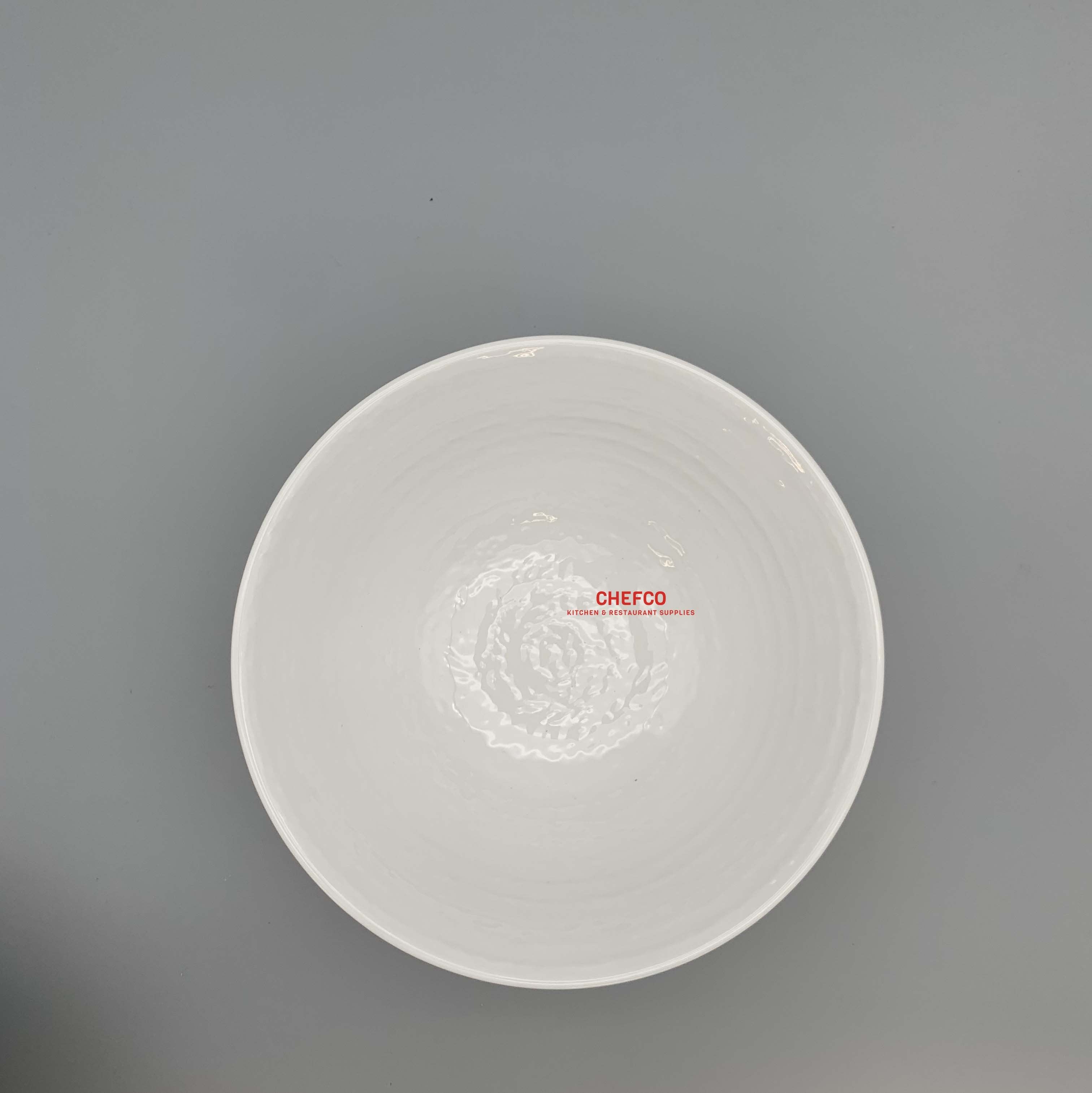 White Melamine Lines Bowl (30009)