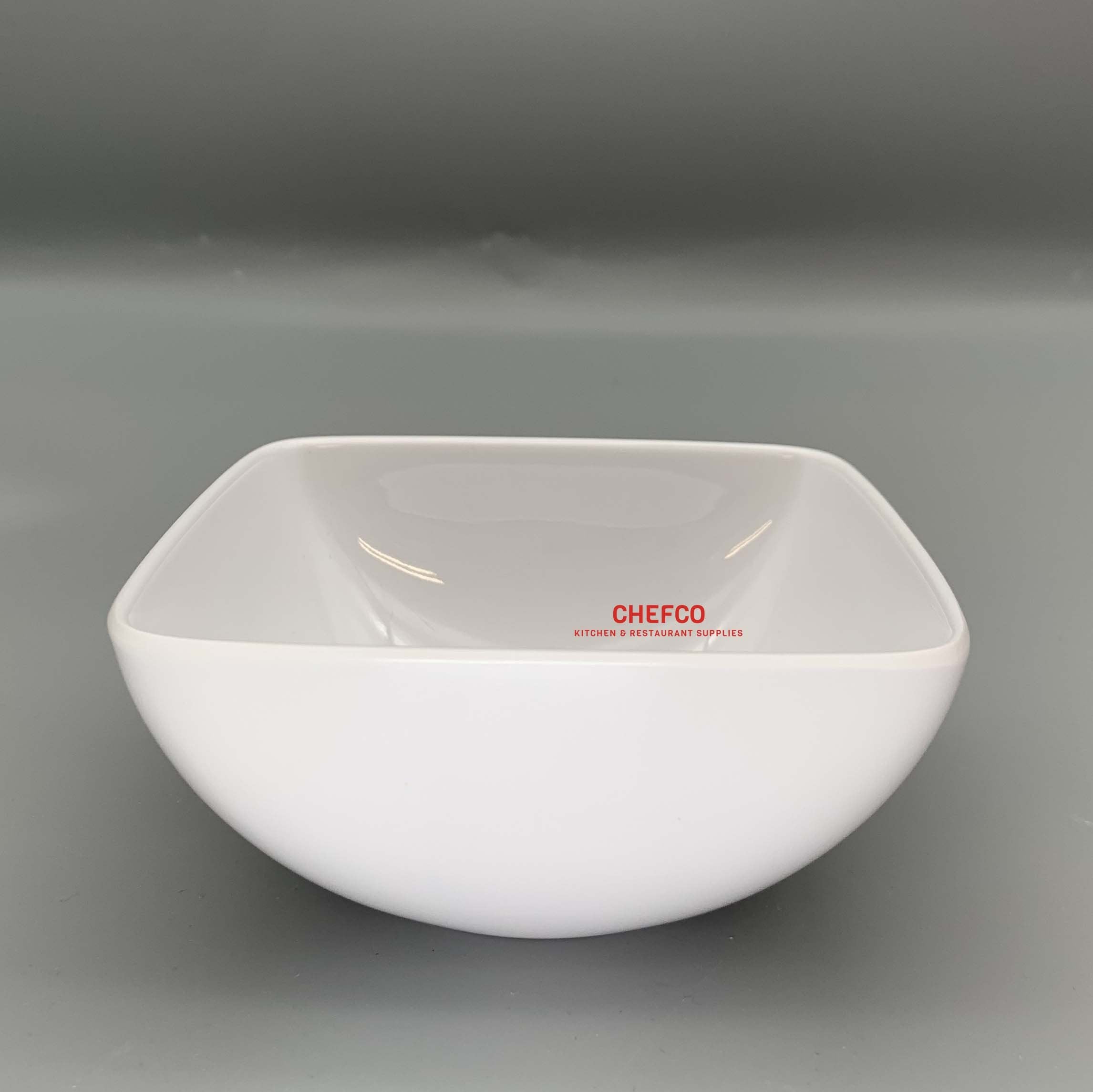 White Melamine Square Bowl (33436)