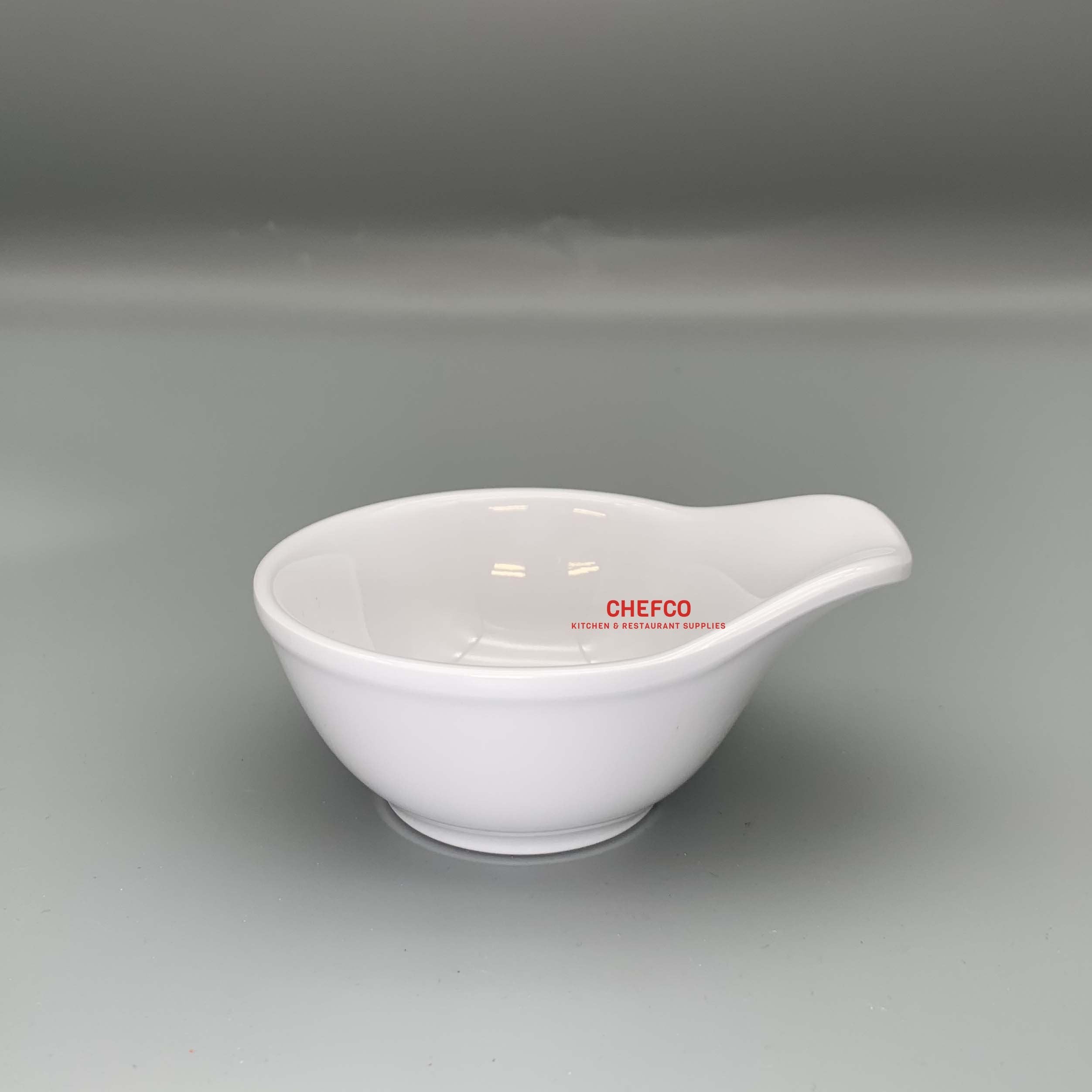 Melamine Sauce Dish with Pouring Spout (4" x 1.75")