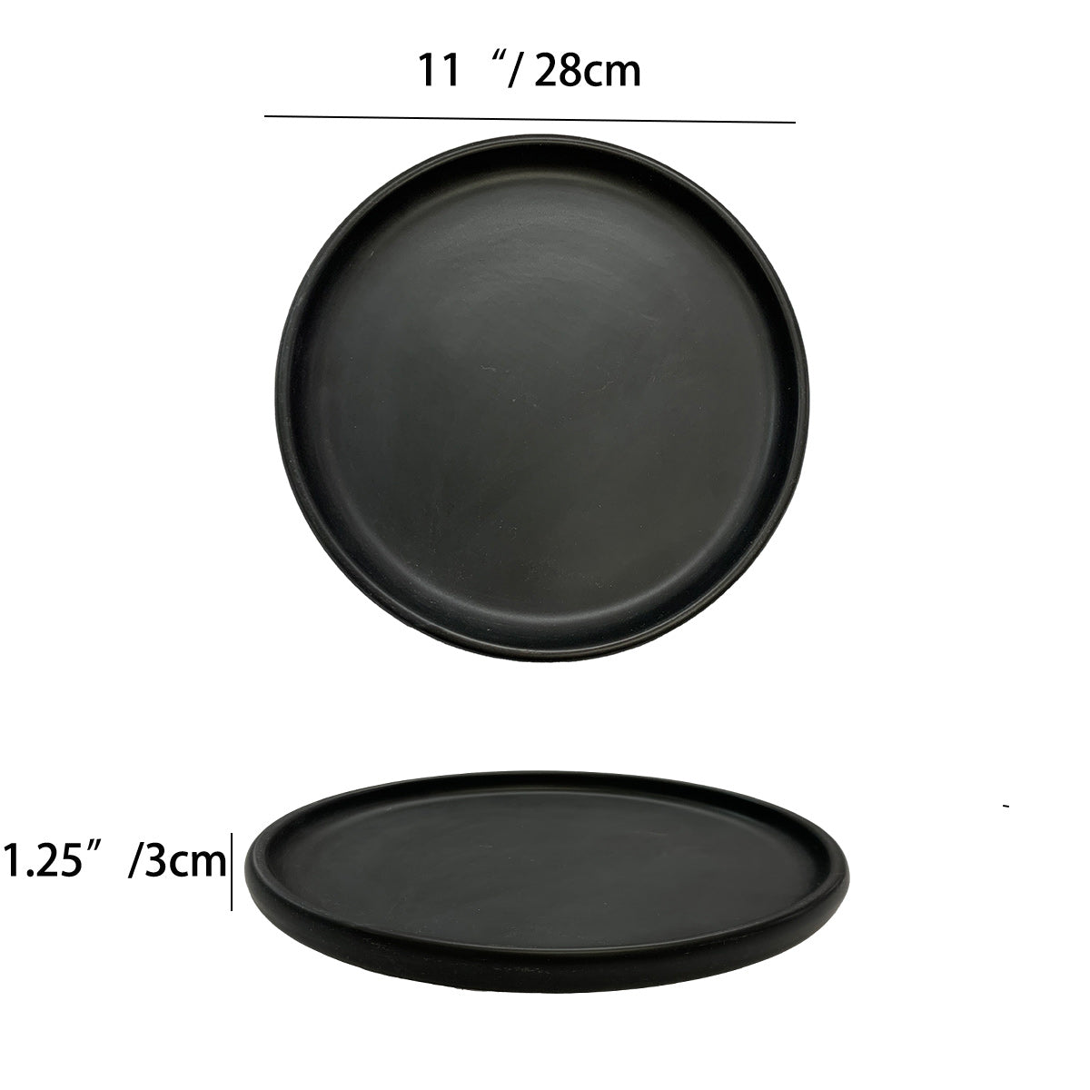 Black Drum Shape Plate (43002-85/105)