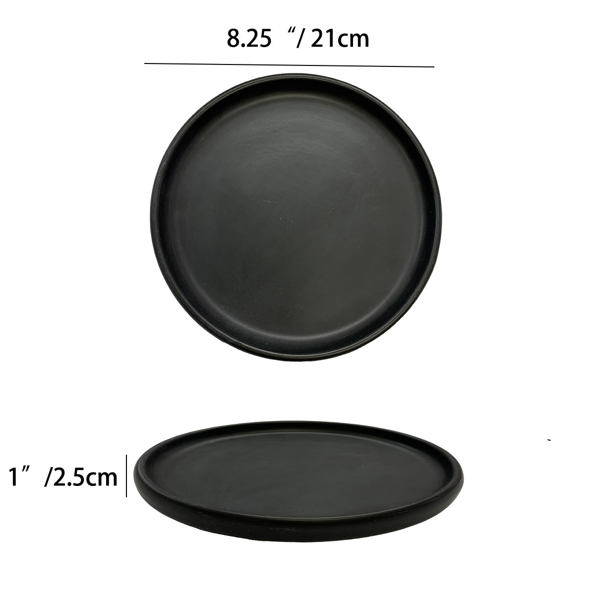 Black Drum Shape Plate (43002-85/105)