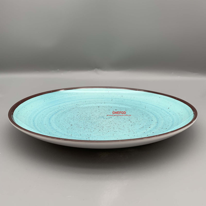 Robin Egg Blue Speckled Melamine Plate (60012)