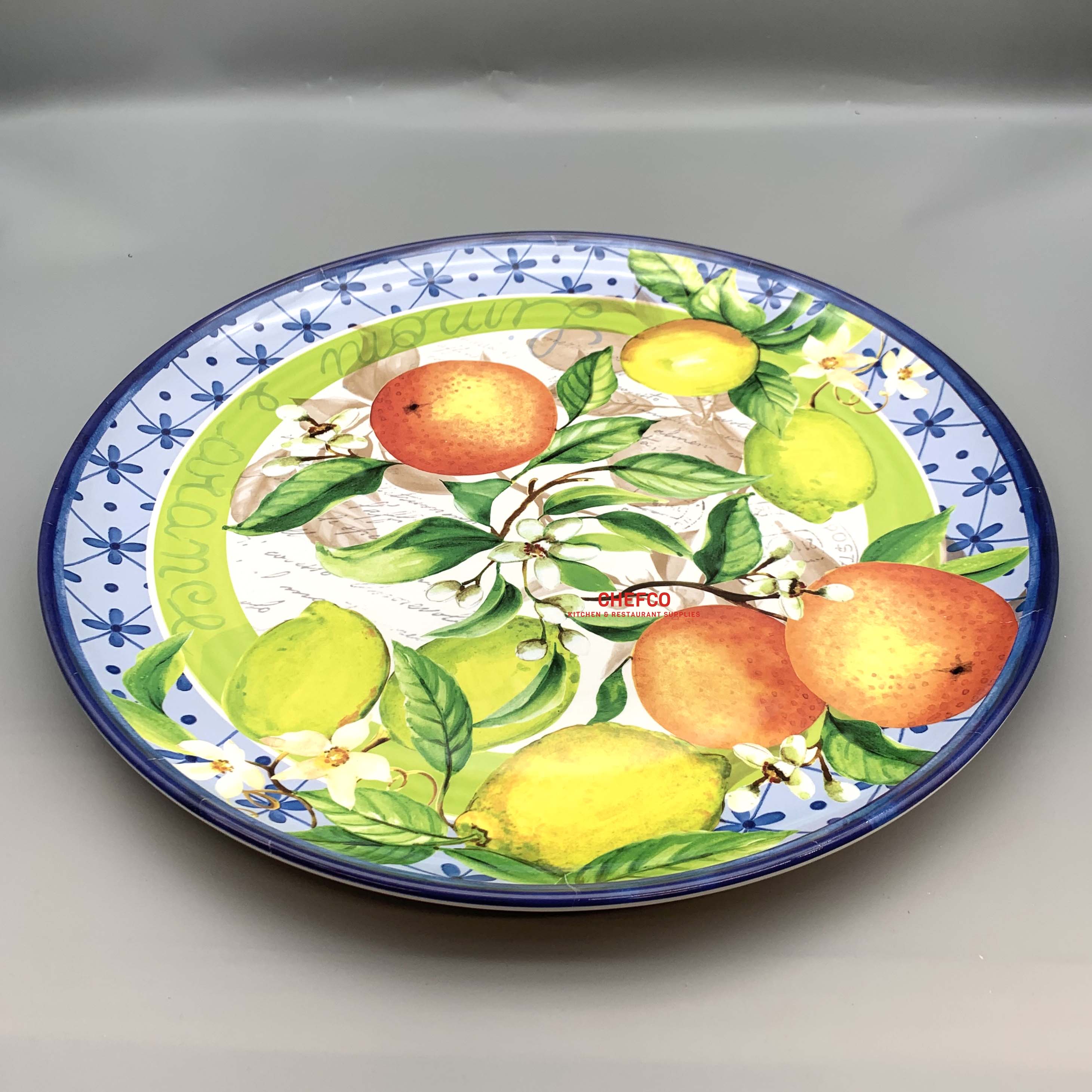 17.7" Fruit Melamine Plate (60018)