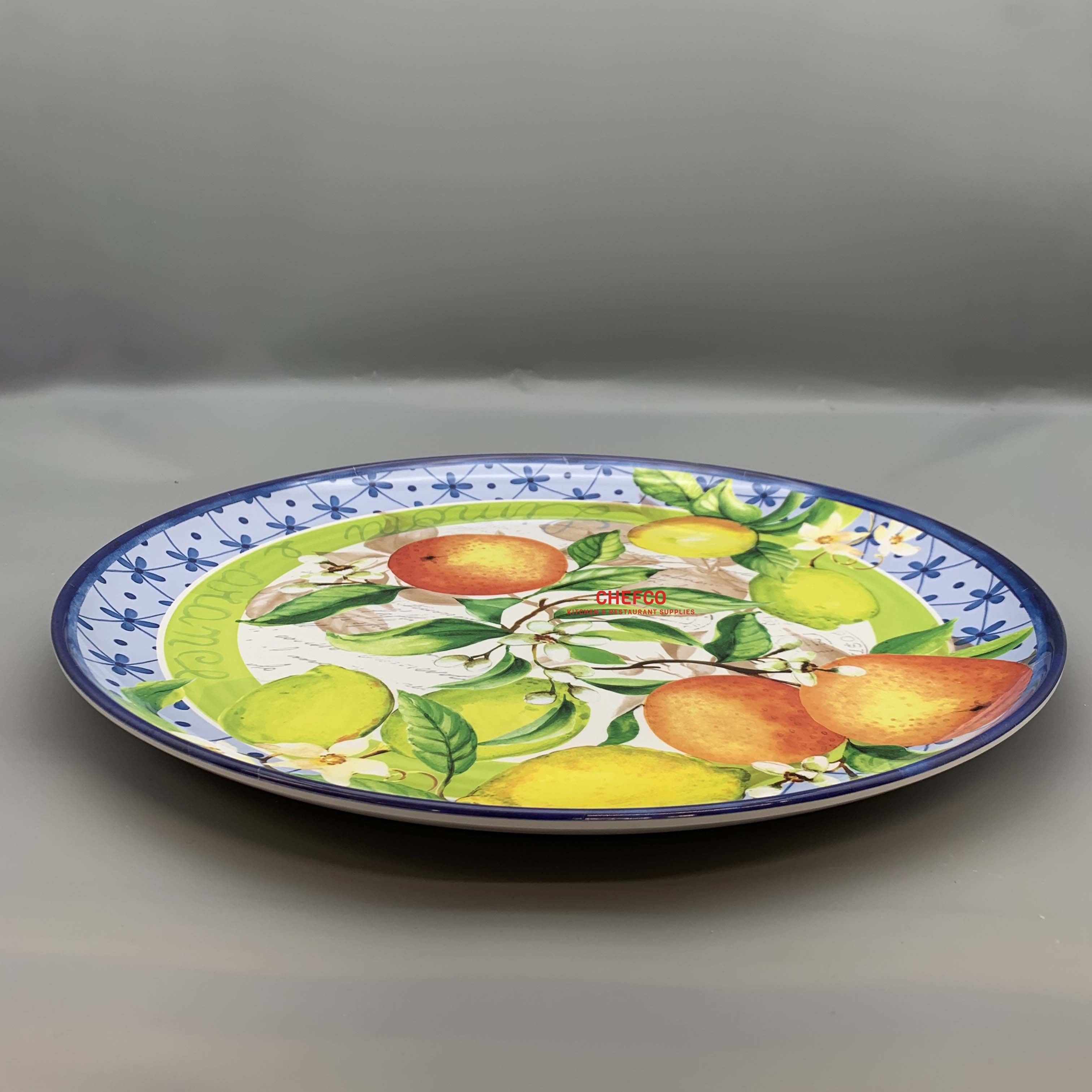 17.7" Fruit Melamine Plate (60018)