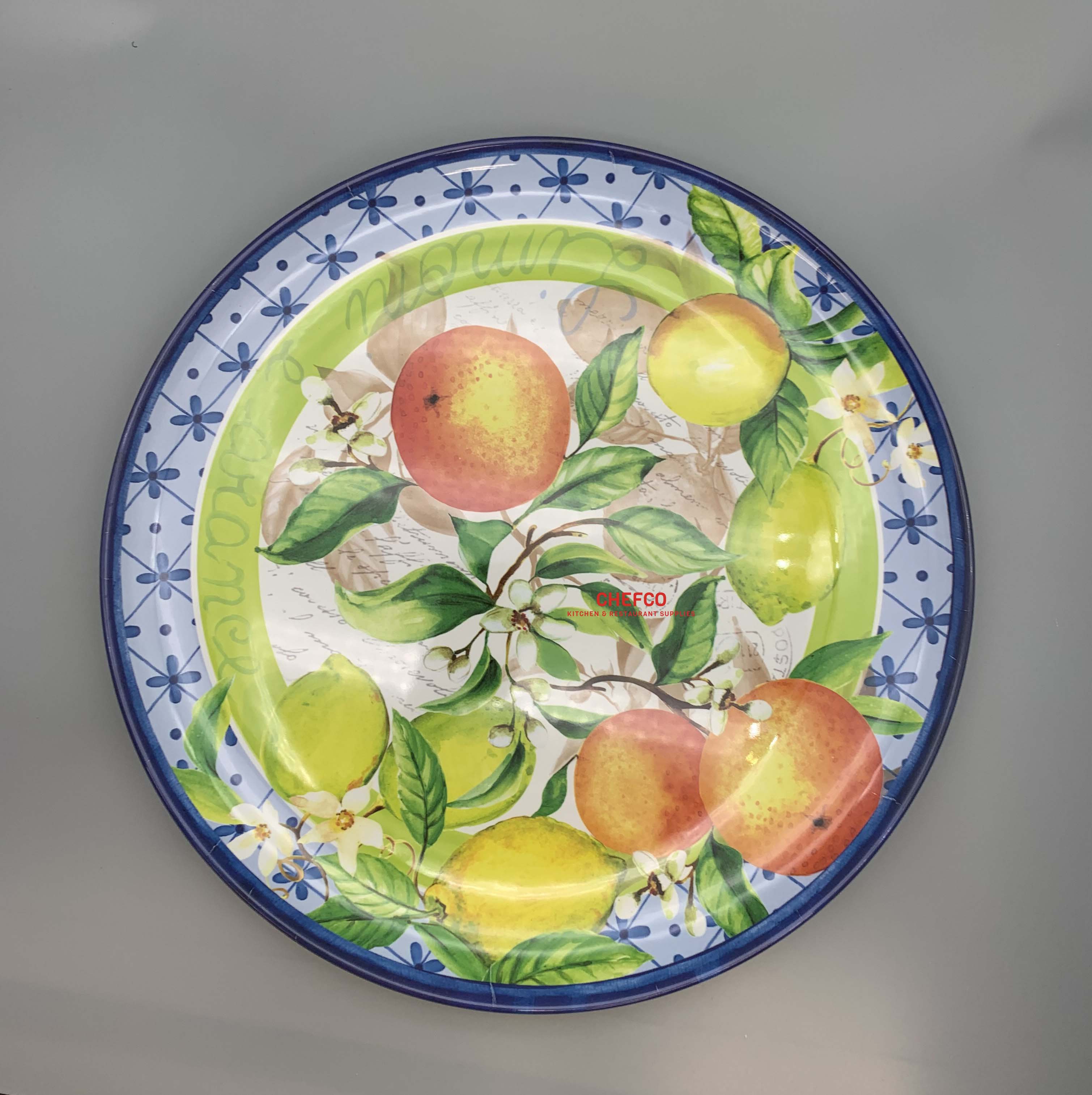 17.7" Fruit Melamine Plate (60018)