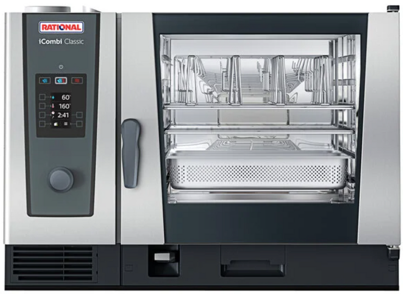 Rational iCombi Classic Single 6-Half Size Combi Oven (Natural Gas) with ClimaPlus Technology - 120V