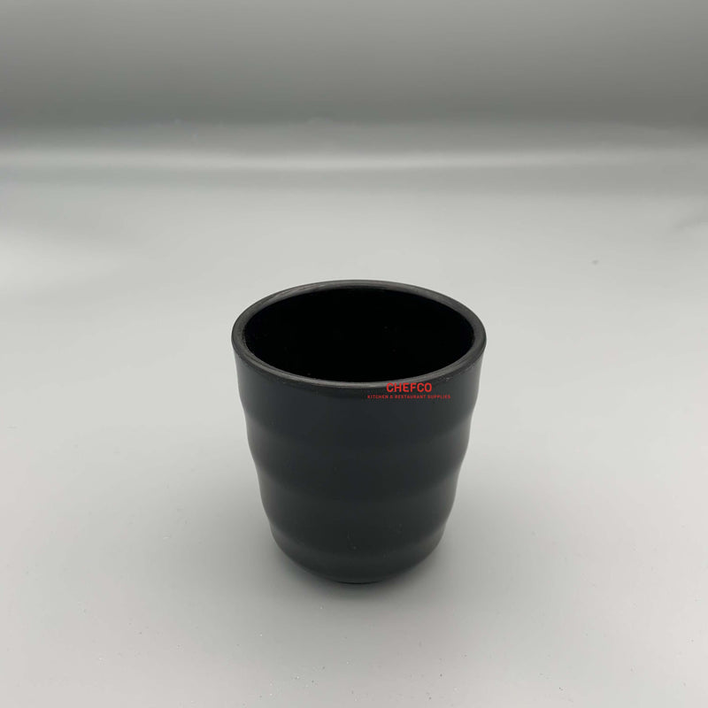 Black Melamine Waves Tea Cup (7516BK)
