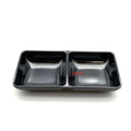 Melamine Sauce Dish with Two Compartments (6" x 3")