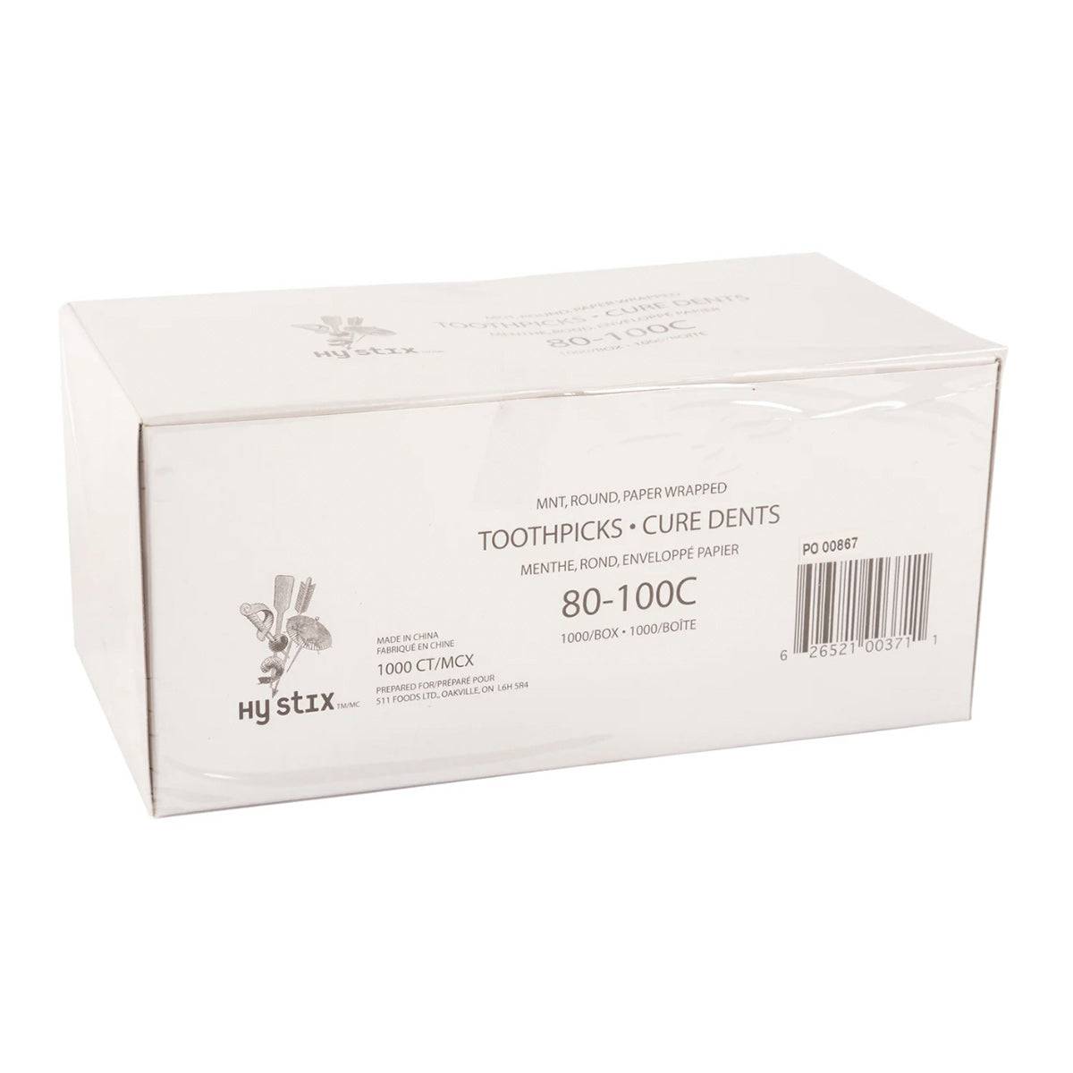 Bamboo Toothpicks Mint, Made of Wood, 1000pcx/box - Chefcoca