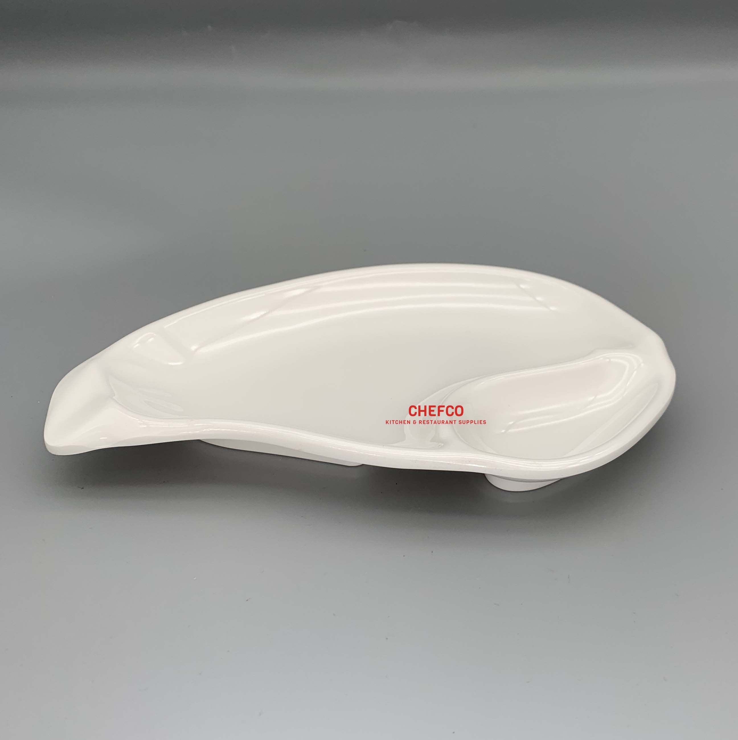 Appetizer Melamine Plate with Sauce Compartment (A09/8286)