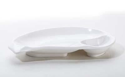 Appetizer Melamine Plate with Sauce Compartment (A09/8286)