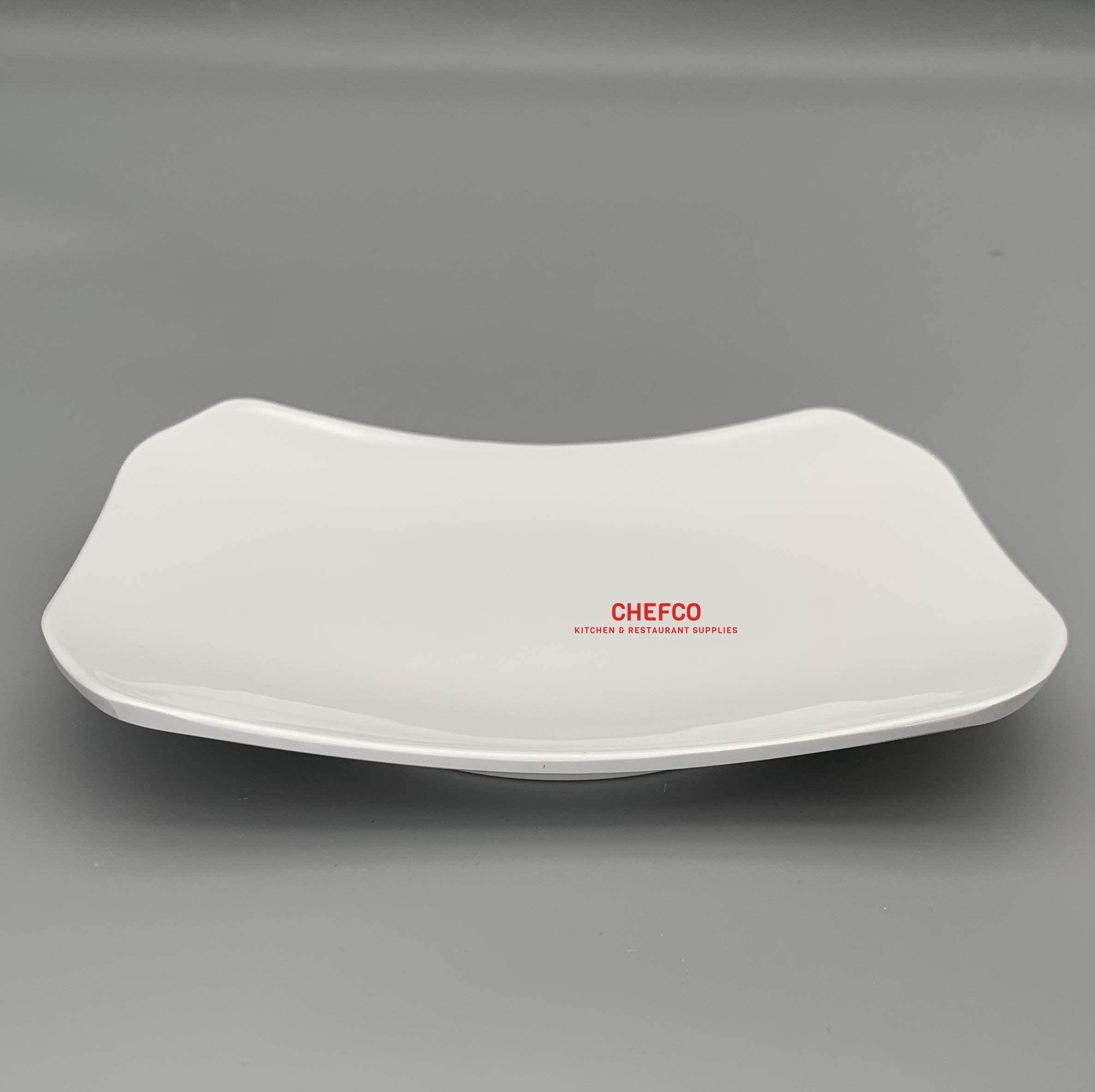 White Melamine Rounded Edge Rectangle Plate (8942）