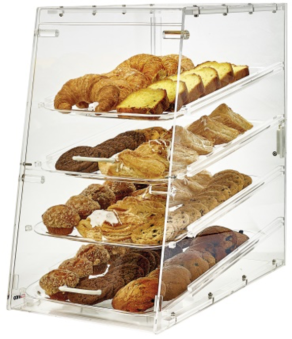 ADC-4-Winco Acrylic Tiered Display Case - 4-Tray - Chefcoca