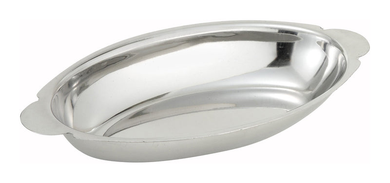 Stainless Steel Oval Au Gratin Dish