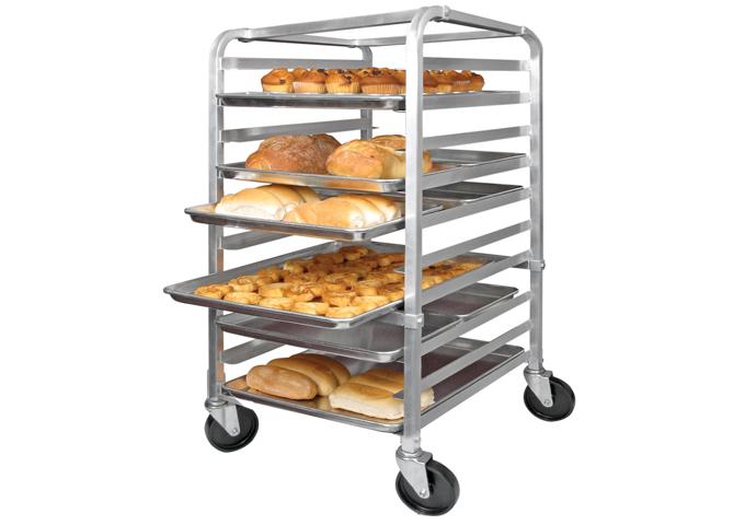 10-Tier Sheet Pan Rack, 3" Spacing, Aluminum