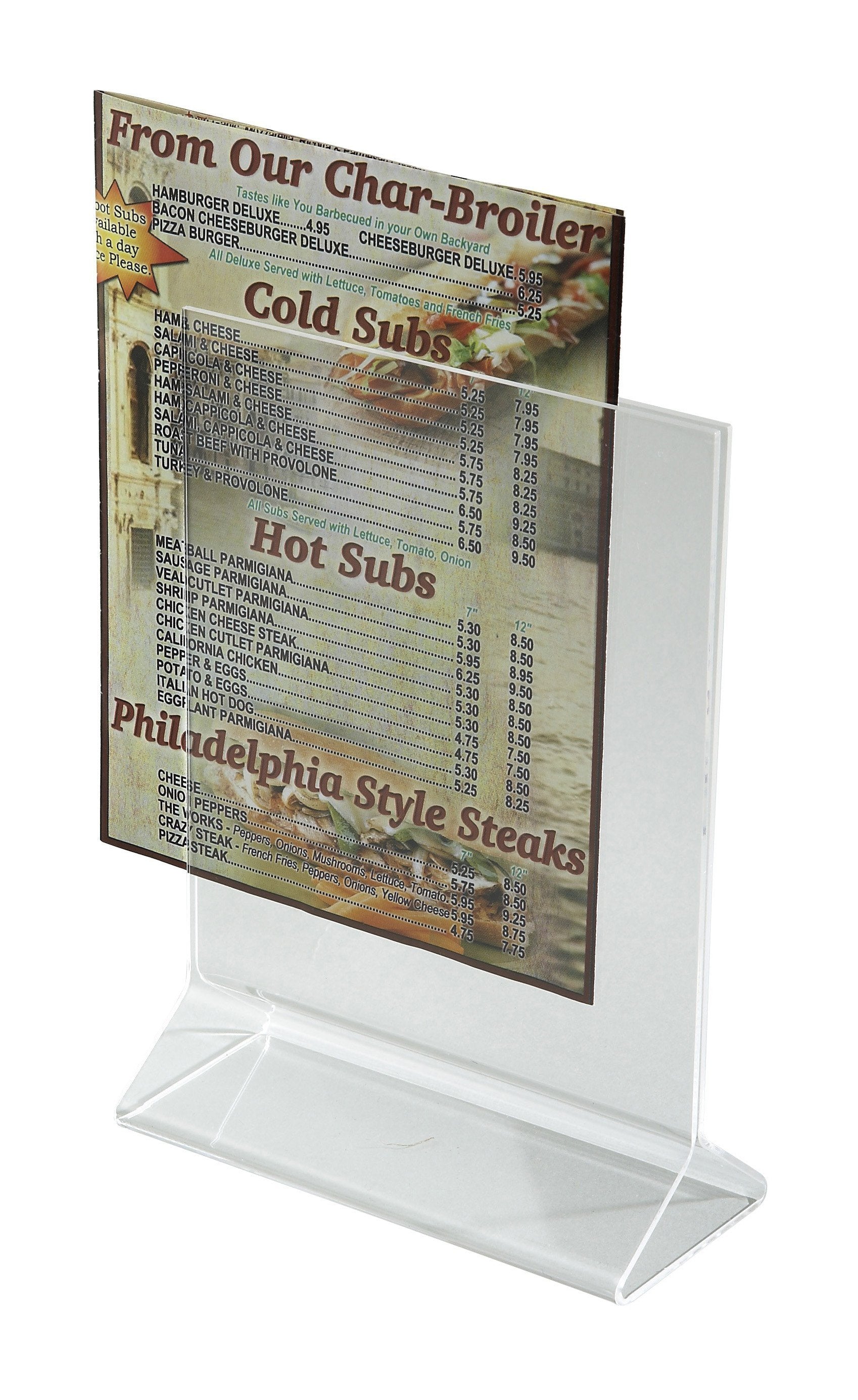 Acrylic Menu Holder 5" x 7"