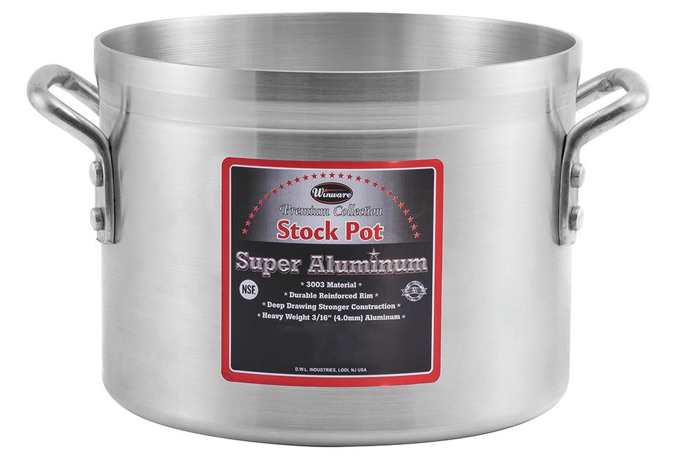 Heavy Weight 4mm Aluminium Stock Pot with 2 Handles, Precision Collection (8qt-80qt)