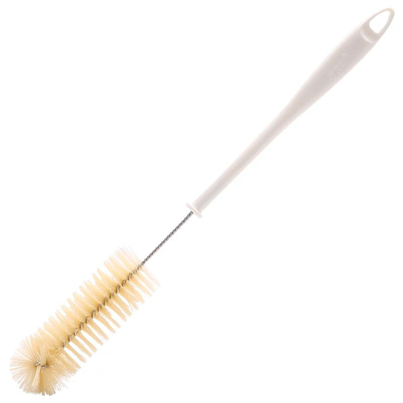 Plastic long handle natural bristle cleaning brush