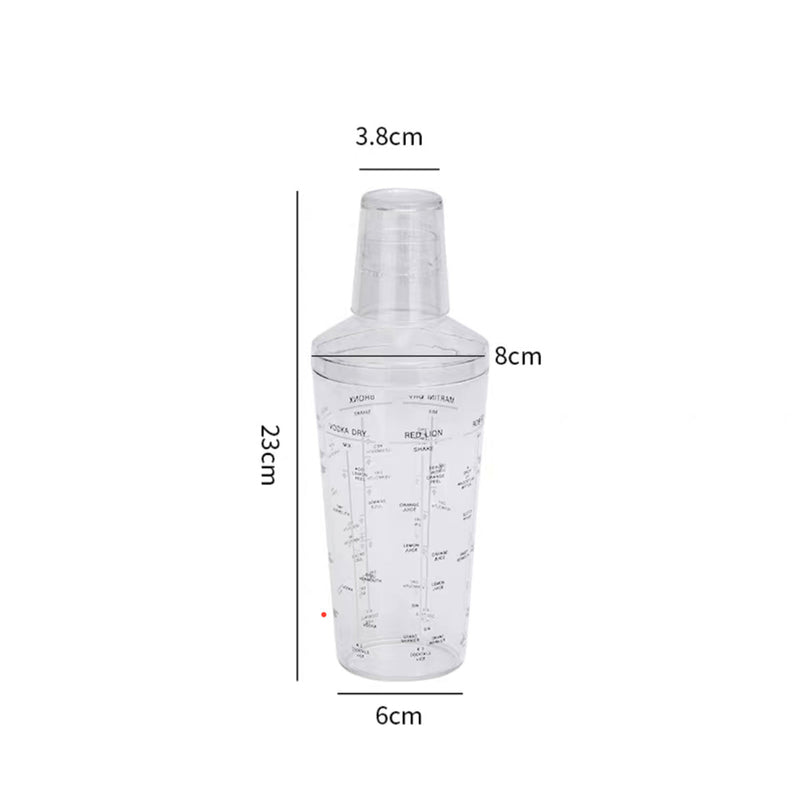 PC Cocktail shaker with measurement, 530 ML