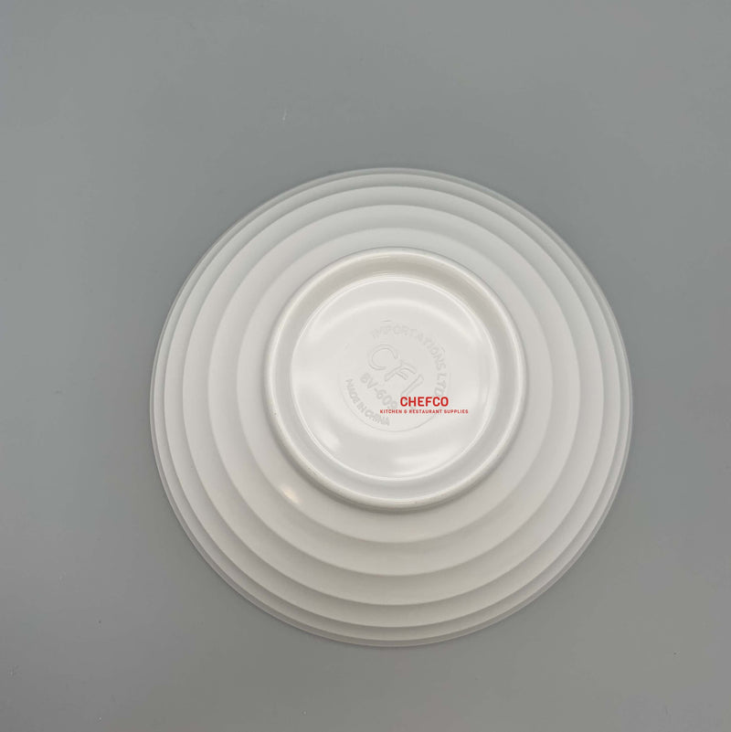 White Melamine Tapered Lines Bowl (BV609)